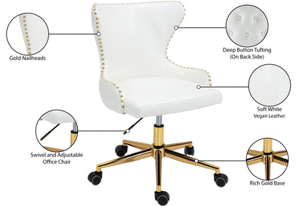 Rigby White Vegan Leather Office Chair