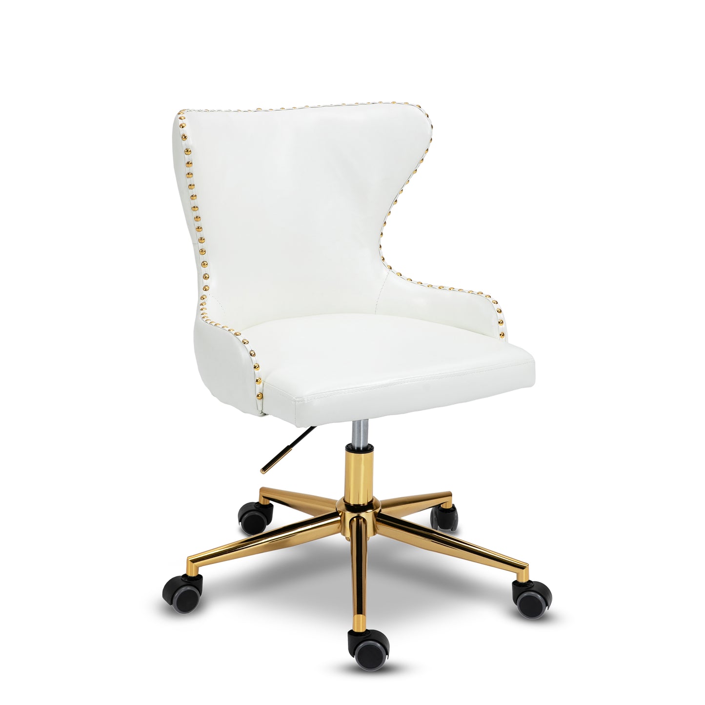 rigby white vegan leather office chair