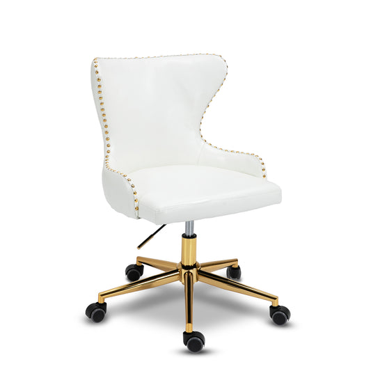 Rigby White Vegan Leather Office Chair