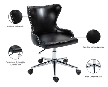 Gallo Black Faux Leather Office Chair Black