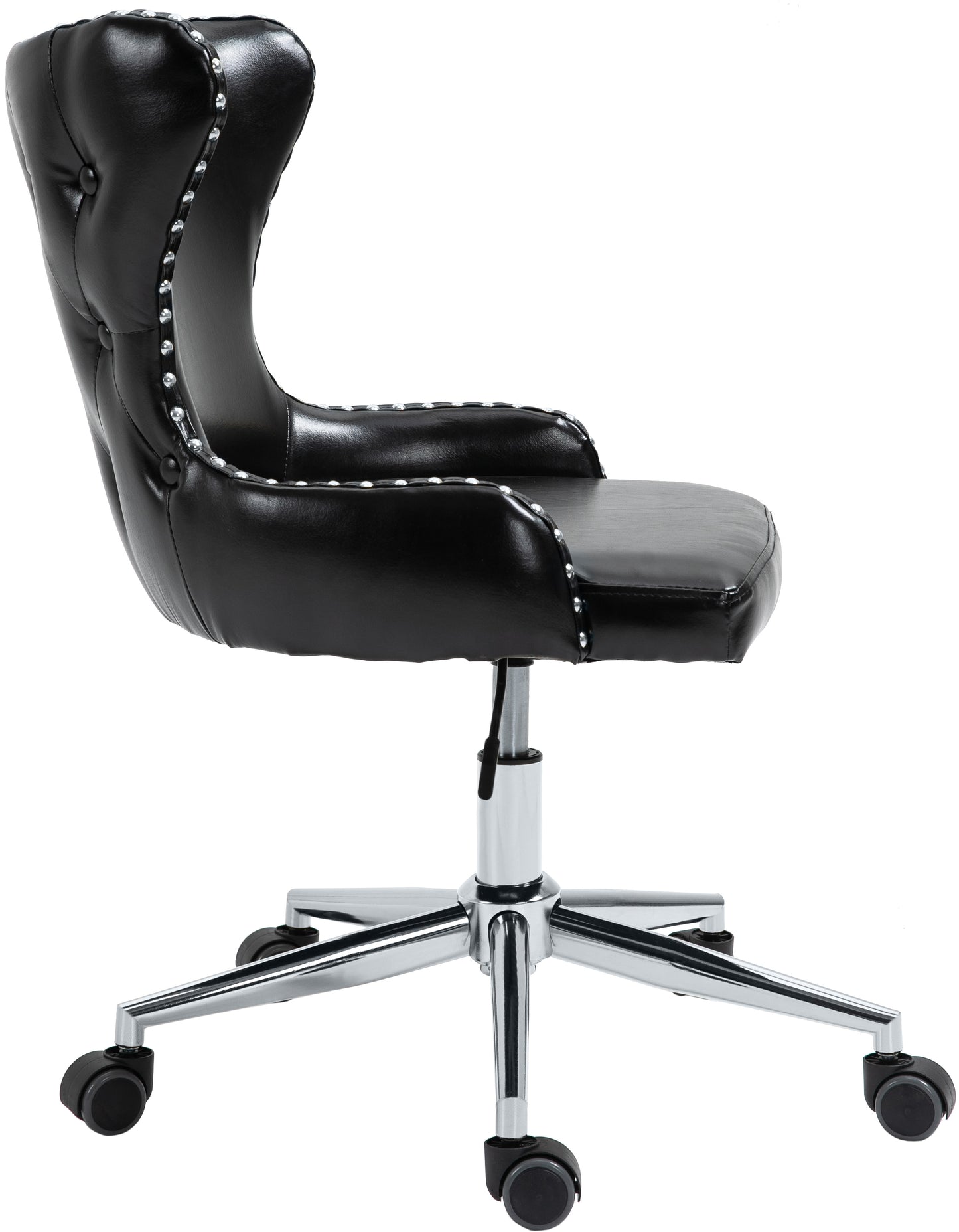 gallo black faux leather office chair black