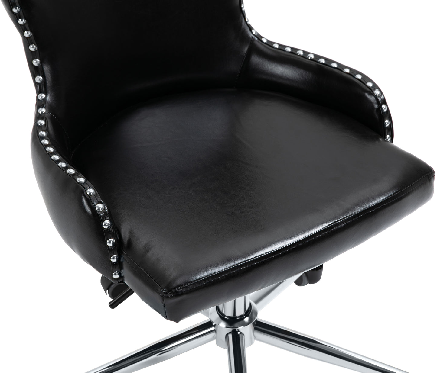 gallo black faux leather office chair black