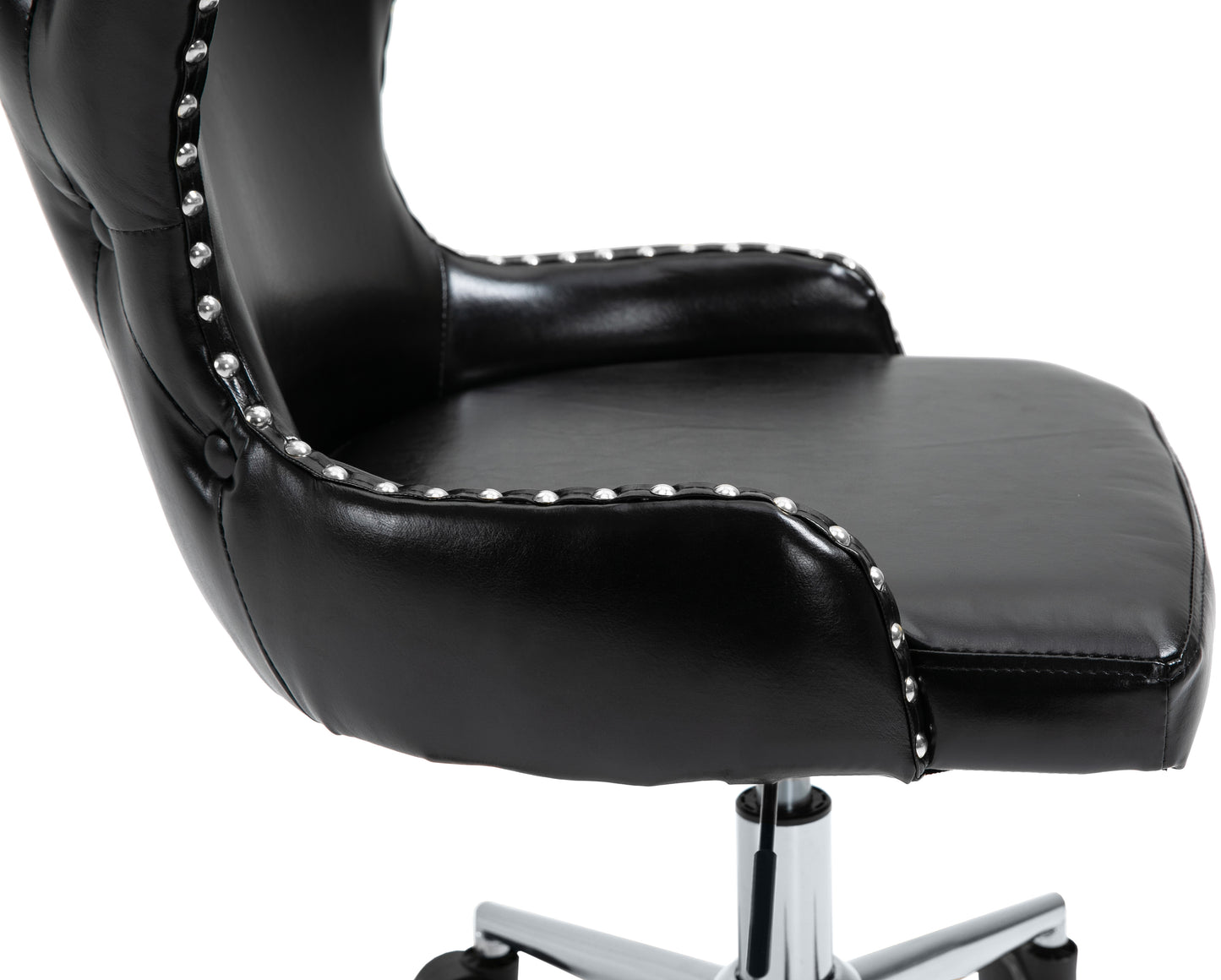 gallo black faux leather office chair black