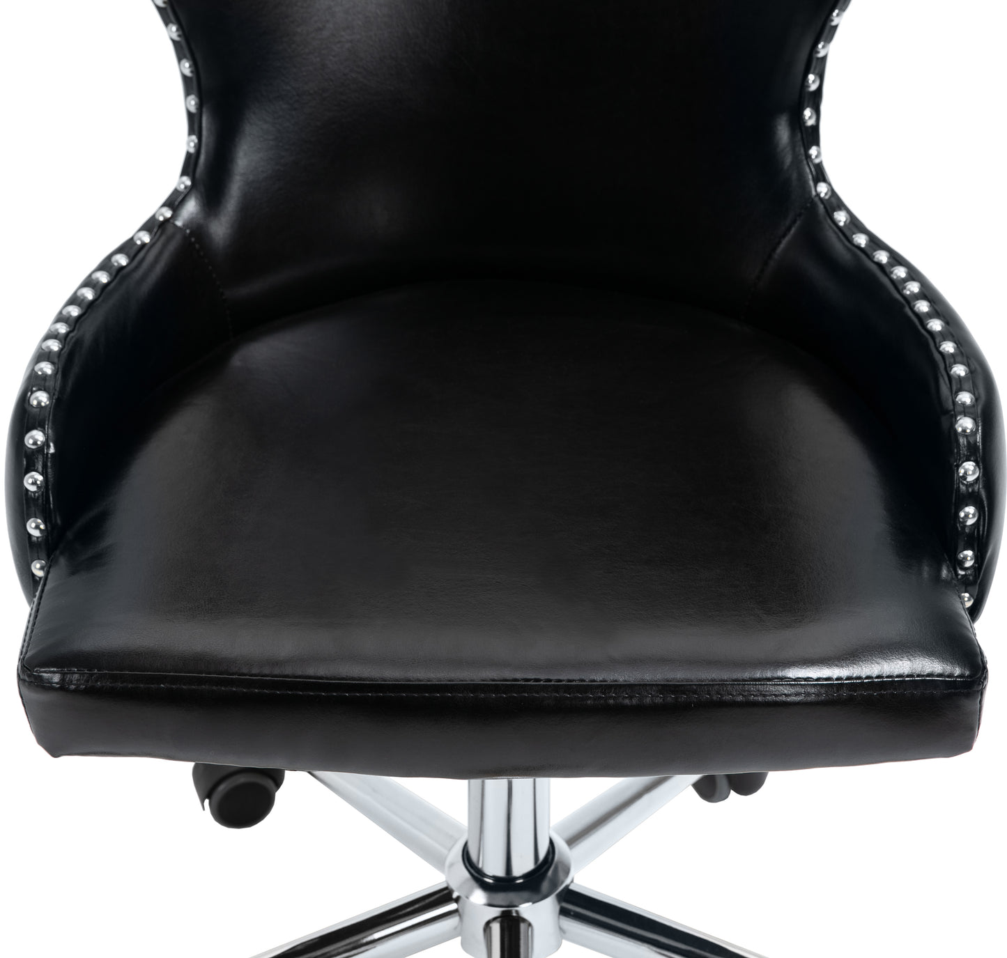 gallo black faux leather office chair black