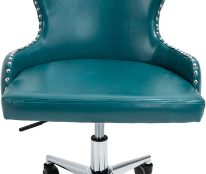 Gallo Blue Faux Leather Office Chair Blue