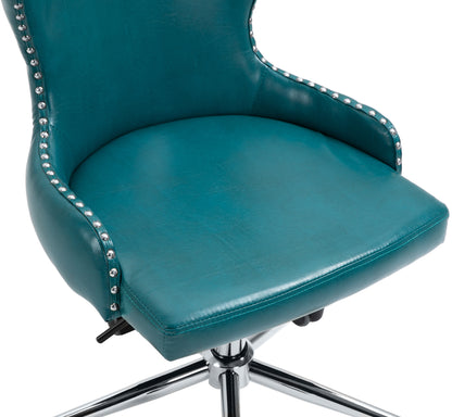 Gallo Blue Faux Leather Office Chair Blue