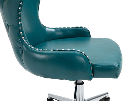 Gallo Blue Faux Leather Office Chair Blue