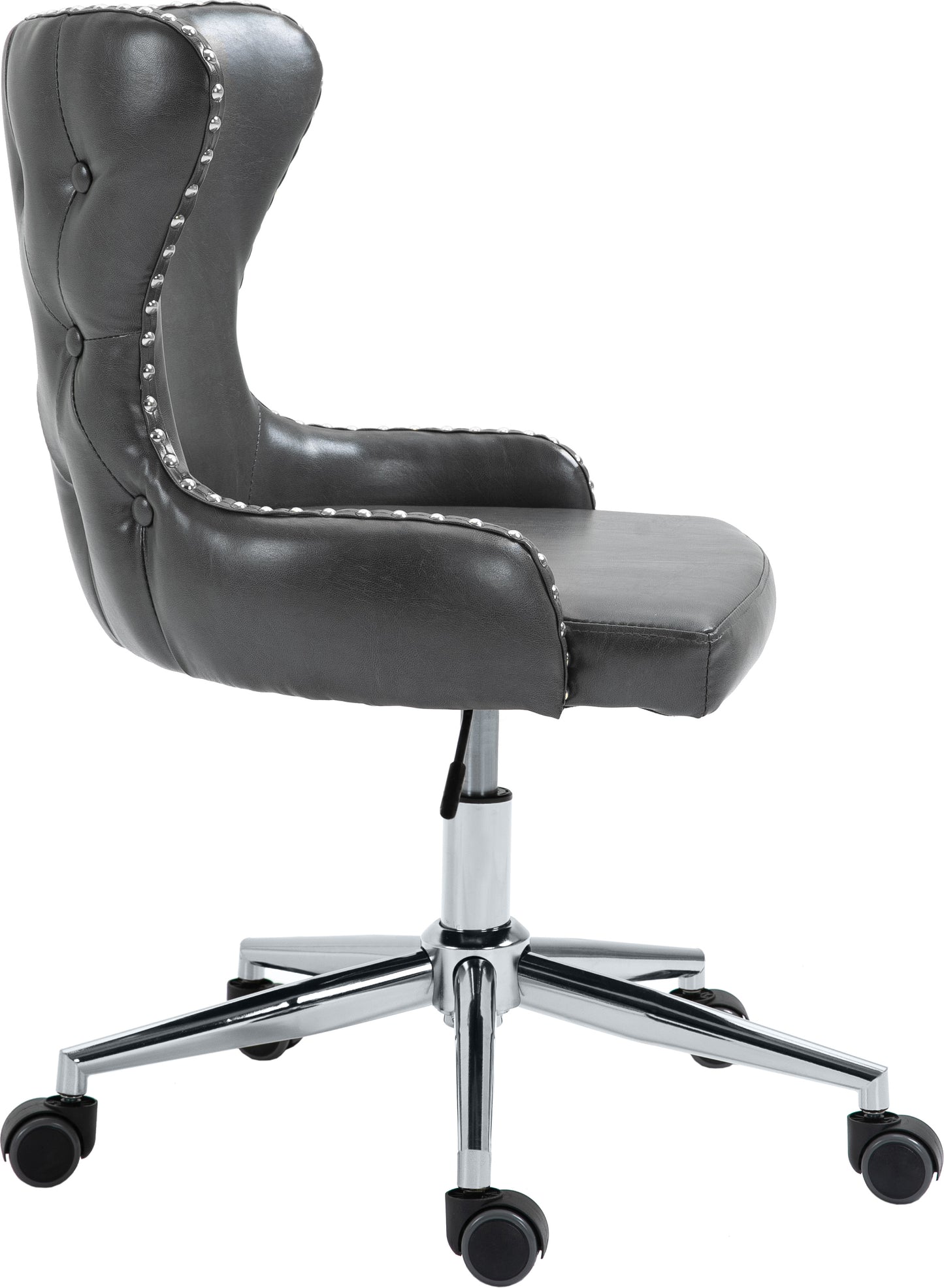 gallo grey faux leather office chair grey