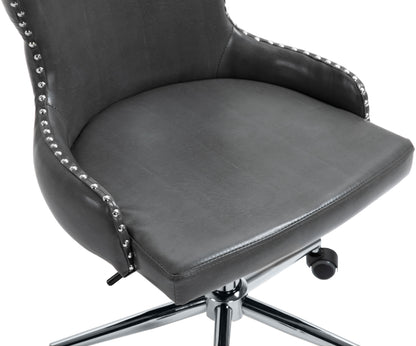 Gallo Grey Faux Leather Office Chair Grey