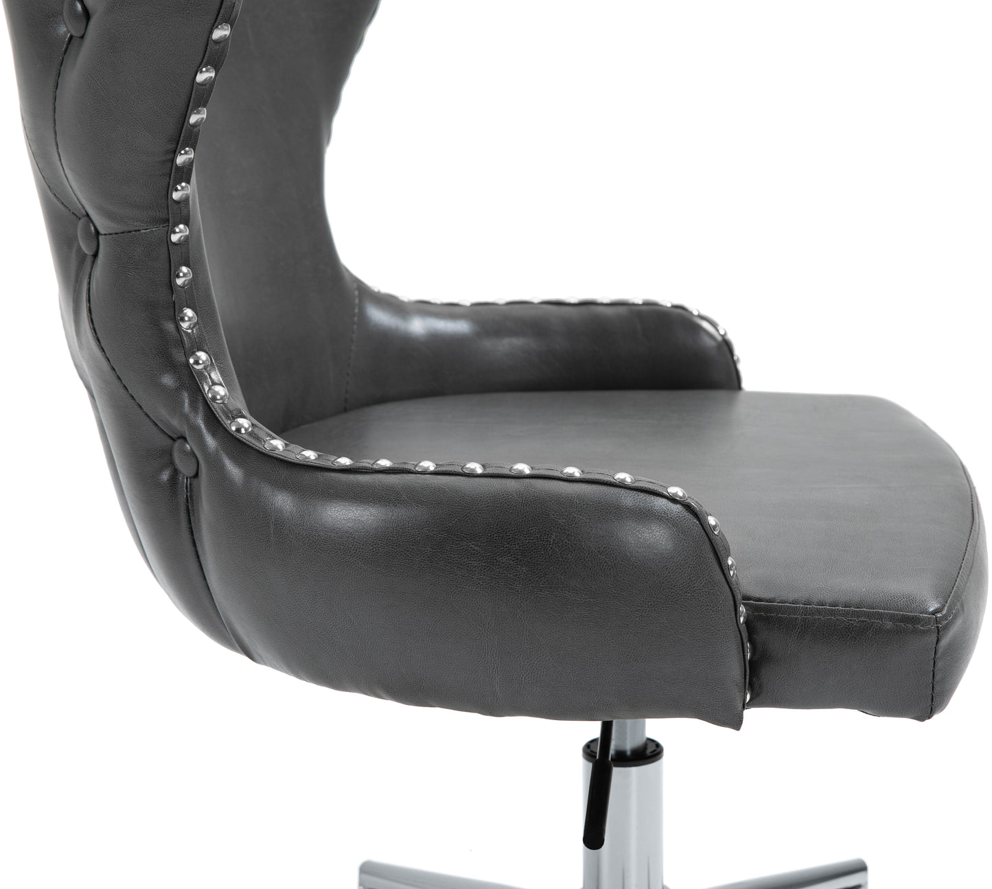 gallo grey faux leather office chair grey