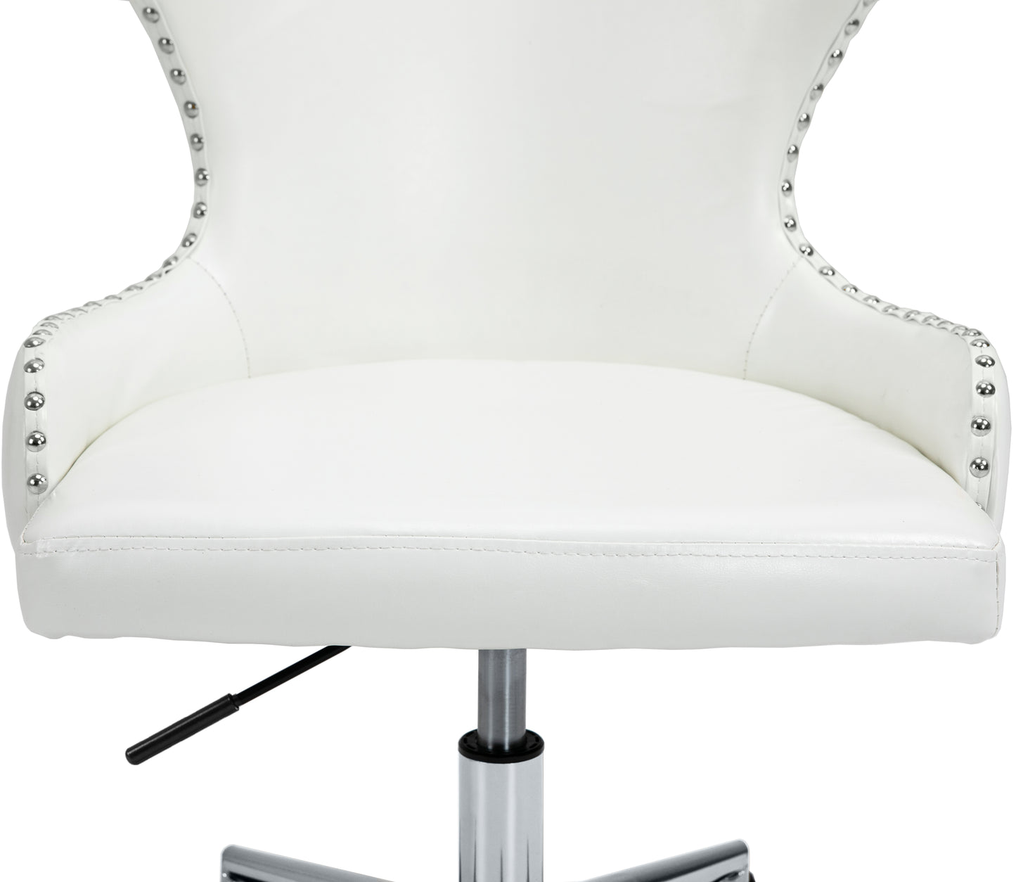 gallo white faux leather office chair white