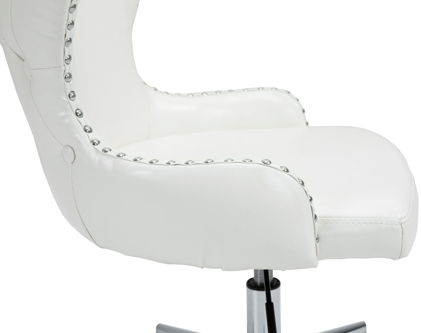 gallo white faux leather office chair white