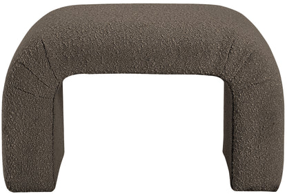 Myles Brown Boucle Fabric Bench