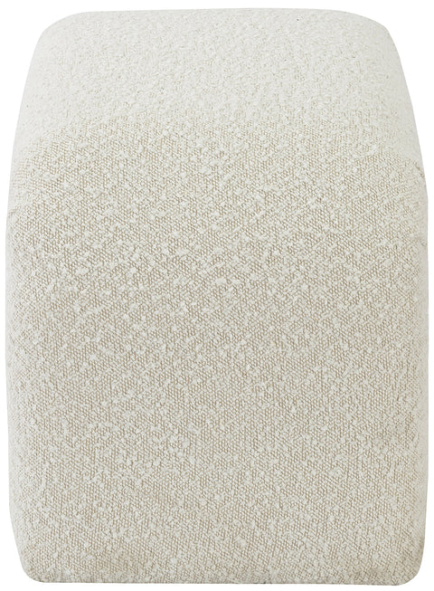 Myles Cream Boucle Fabric Bench