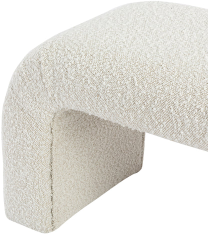 Fritz Cream Boucle Fabric Bench Cream