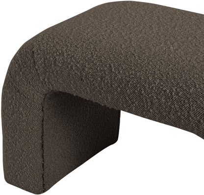 Fritz Brown Boucle Fabric Bench Brown