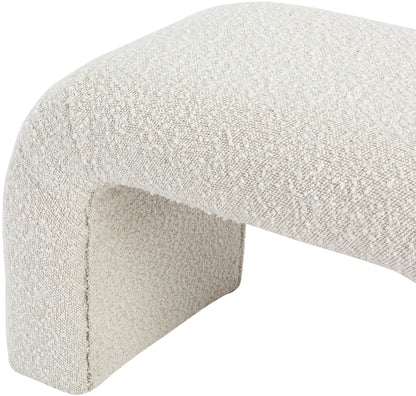 Fritz Cream Boucle Fabric Bench Cream