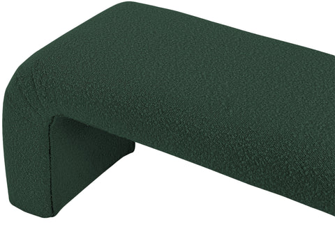 Fritz Green Boucle Fabric Bench Green