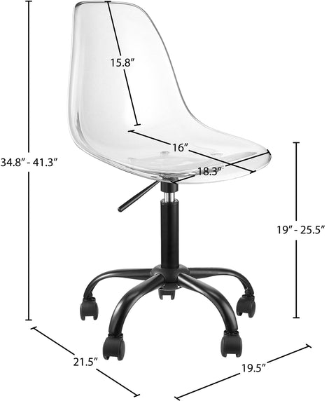 Flynn Matte Black Office Chair Black