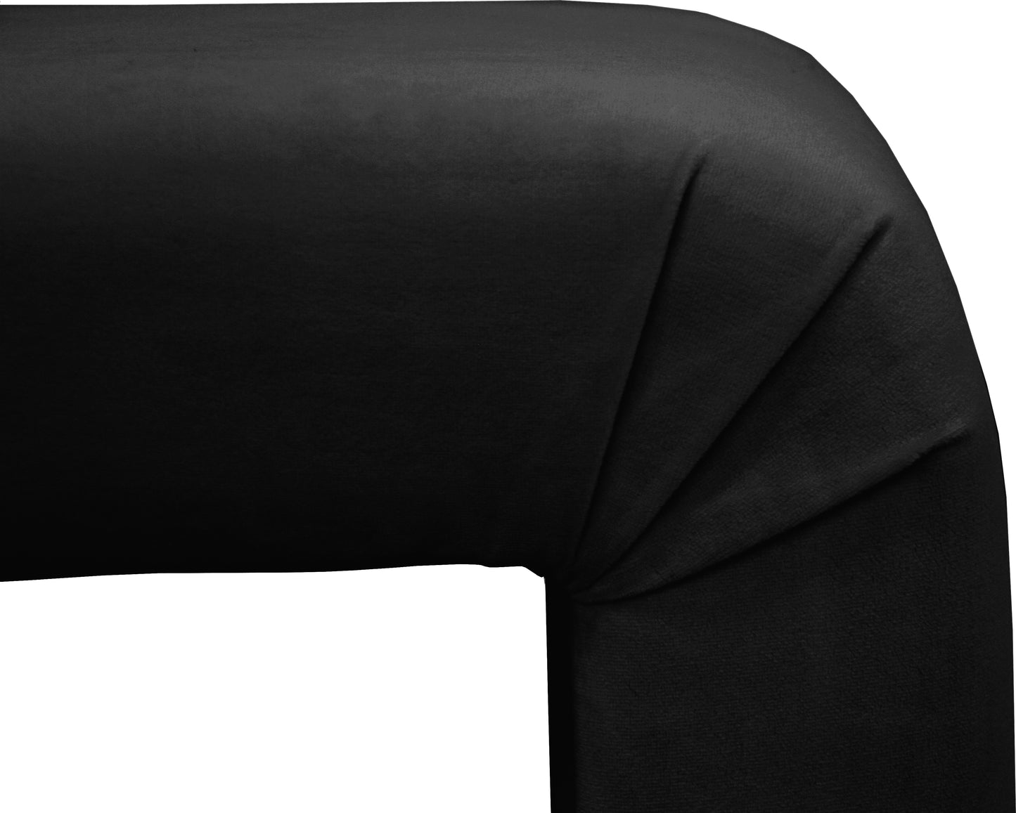 eva black velvet bench black