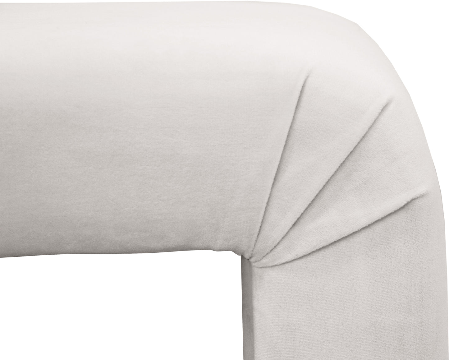 eva cream velvet bench cream