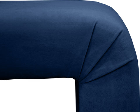 Eva Navy Velvet Bench Navy