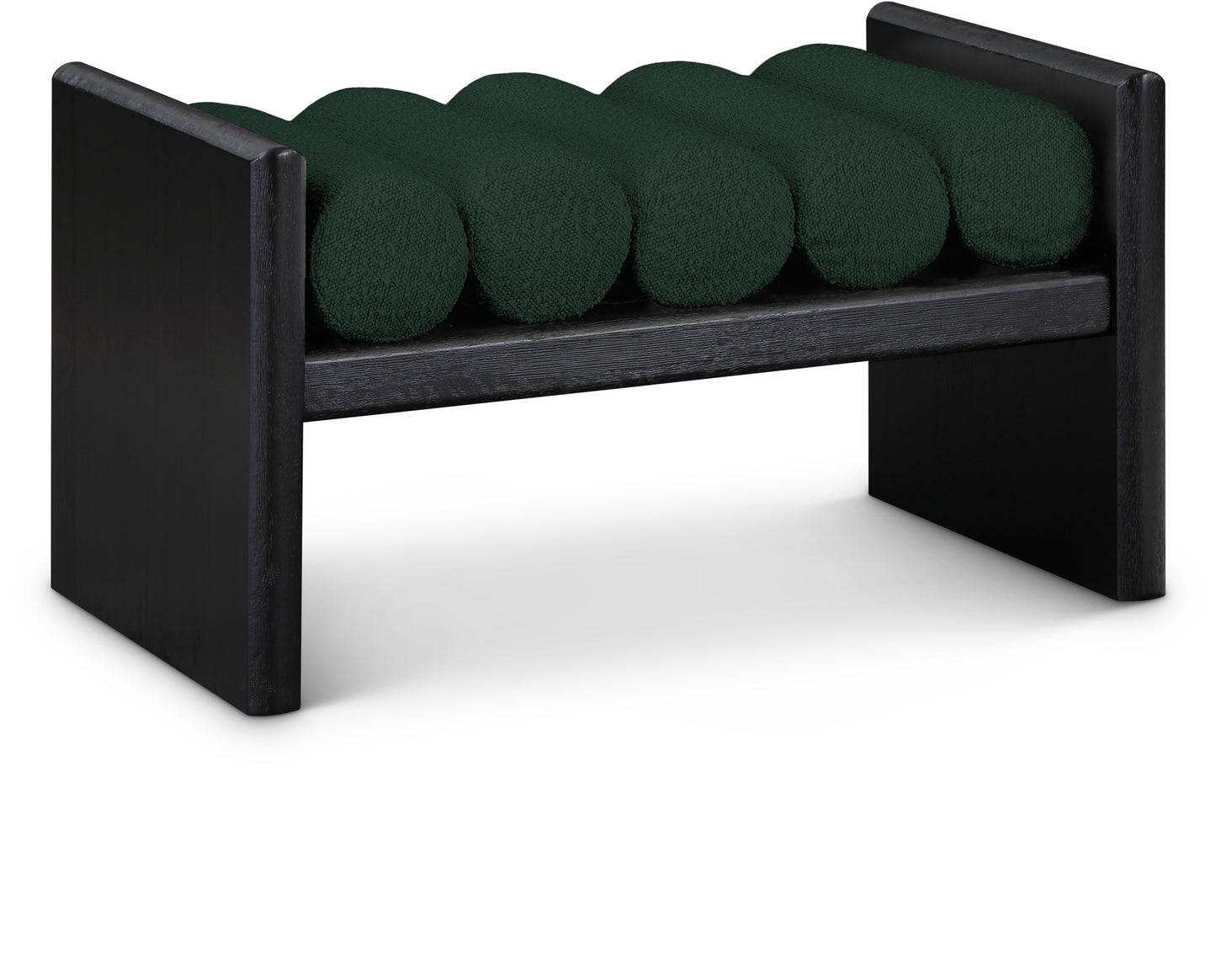 adam green boucle fabric bench