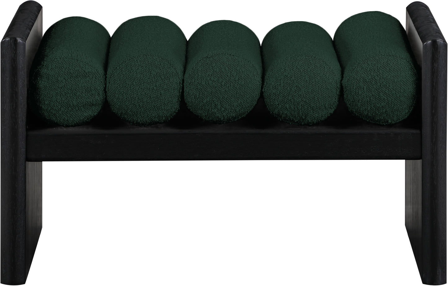 adam green boucle fabric bench