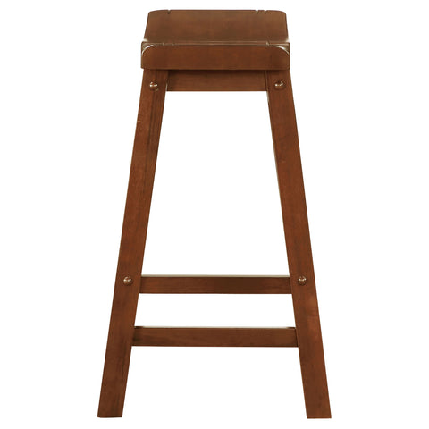 Shirley Wood Backless Counter Stool Chestnut (Set of 2)Chestnut
