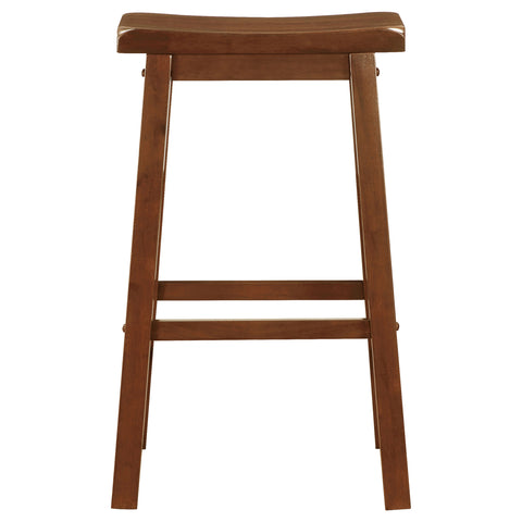 Shirley Wood Backless Bar Stool Chestnut (Set of 2)Chestnut