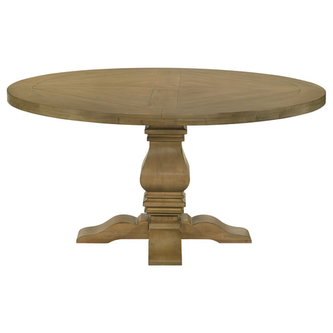Maisel 7-piece Round Dining Table Set Rustic Honey