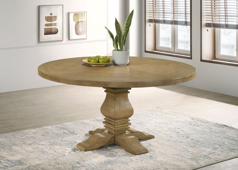 Tordera Round 60-inch Wood Dining Table Rustic HoneyRustic Honey