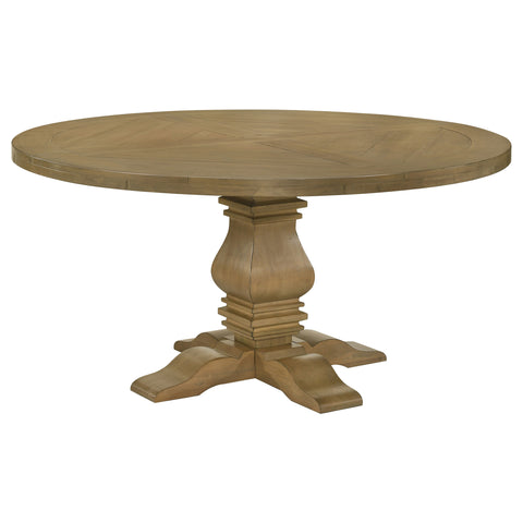 Tordera Round 60-inch Wood Dining Table Rustic HoneyRustic Honey