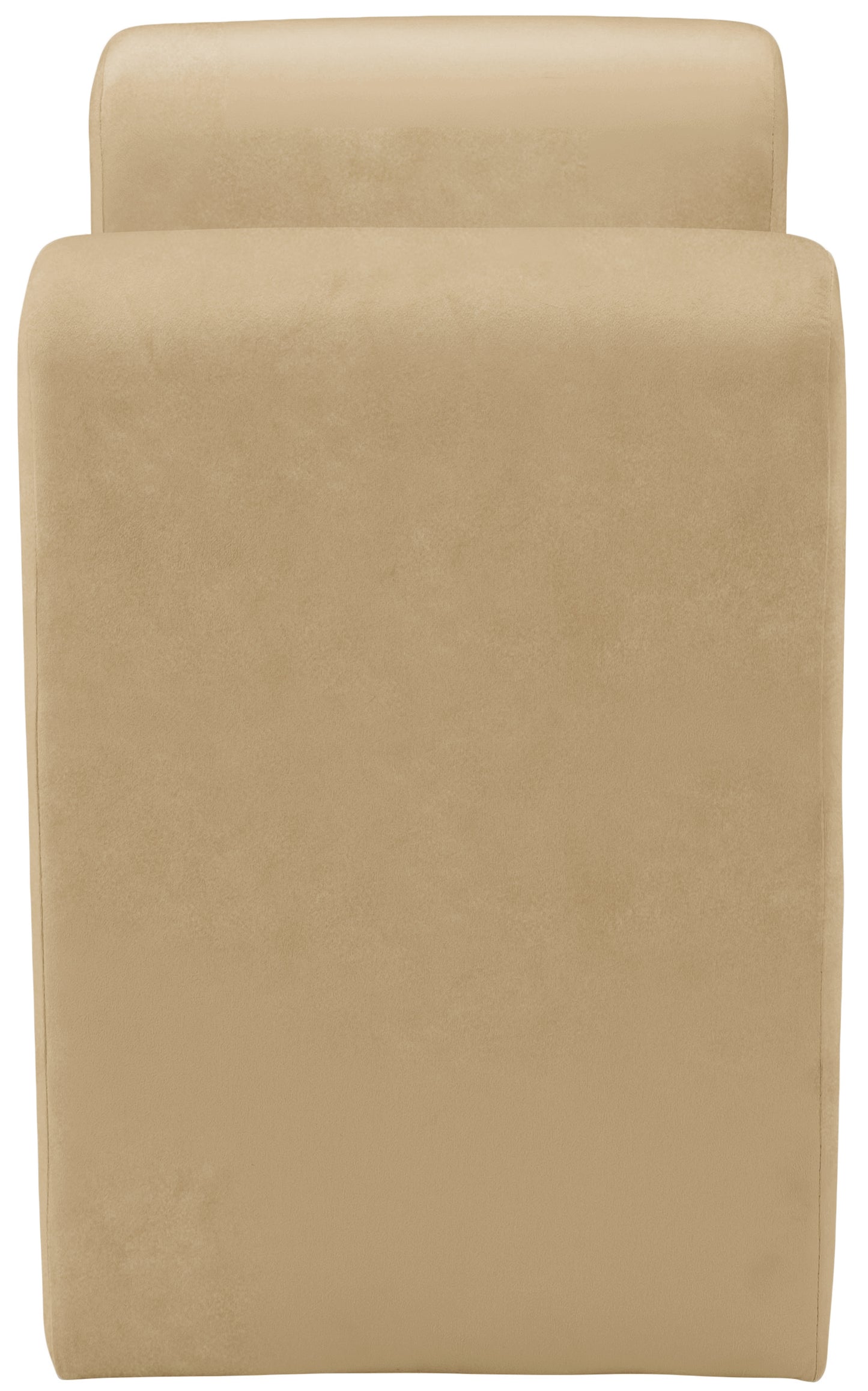 vaughn camel velvet bench