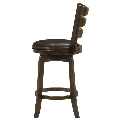 Zabka Wood Counter Height Swivel Bar Chair Dark BrownDark Brown