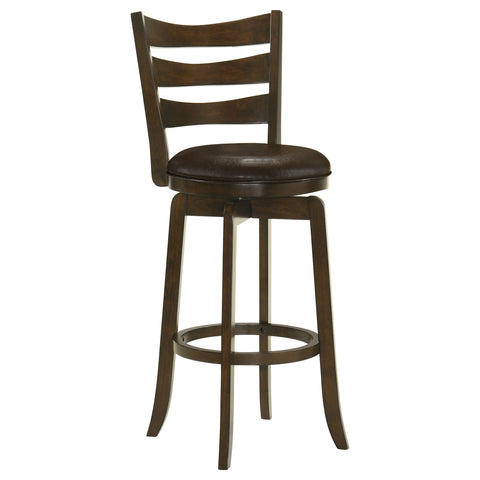 Zabka Wood Pub Height Swivel Bar Chair Dark BrownDark Brown