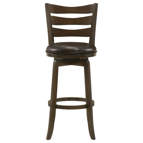 Zabka Wood Pub Height Swivel Bar Chair Dark BrownDark Brown
