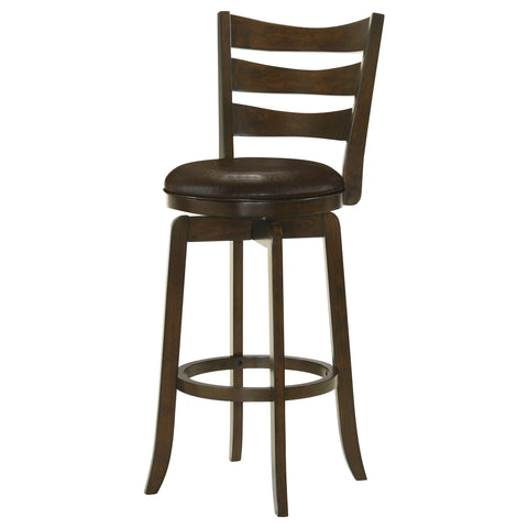 Zabka Wood Pub Height Swivel Bar Chair Dark BrownDark Brown