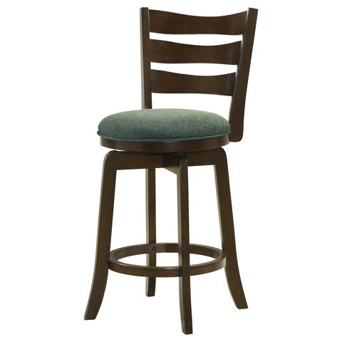 Zabka Wood Counter Height Swivel Bar Chair Hunter GreenHunter Green