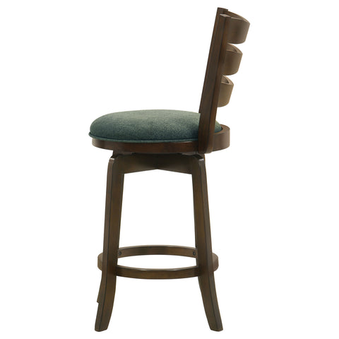 Zabka Wood Counter Height Swivel Bar Chair Hunter GreenHunter Green