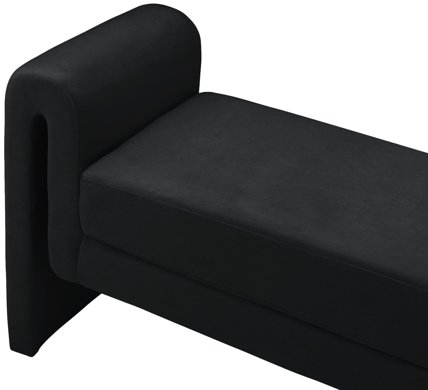 encore black velvet bench black