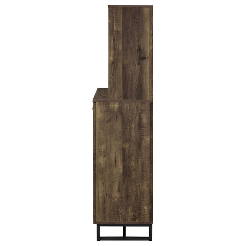 Ashleigh 2-door Home Bar Cabinet Wine Storage Rustic OakRustic Oak