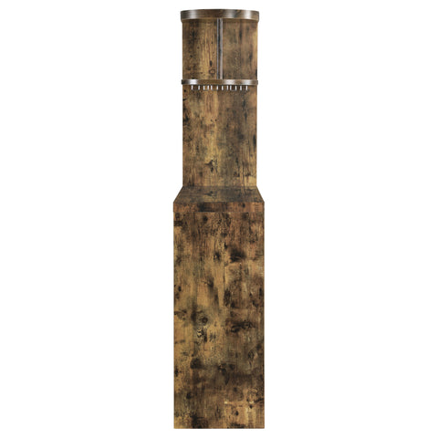 Palomar 5-shelf Home Bar Table Wine Storage Rustic NutmegRustic Nutmeg