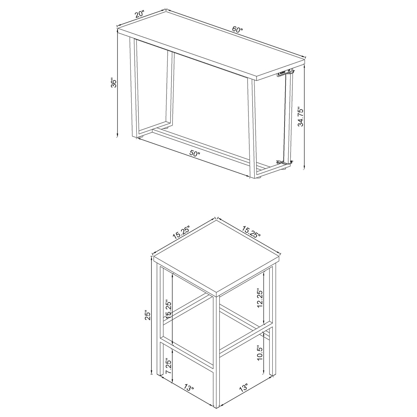 4 pc counter height dining set