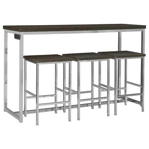 Donlyn 4-piece Counter Height Dining Table Set Dark OakDark Oak