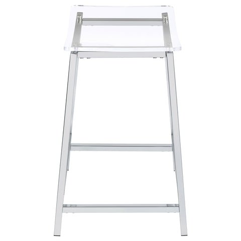 Sena Acrylic Backless Counter Stool Chrome (Set of 2)Chrome
