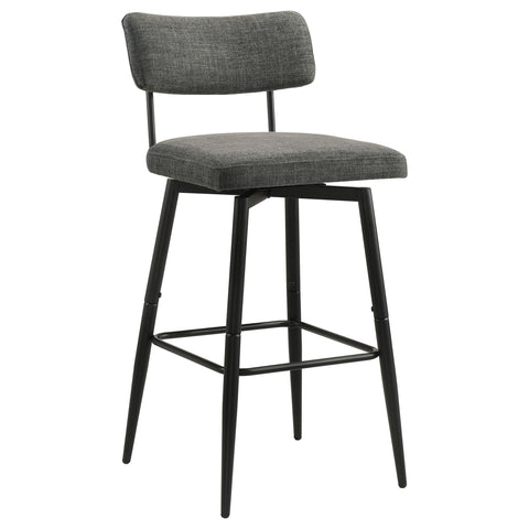 Blanchett Fabric Upholstered Swivel Bar Chair Grey (Set of 2)