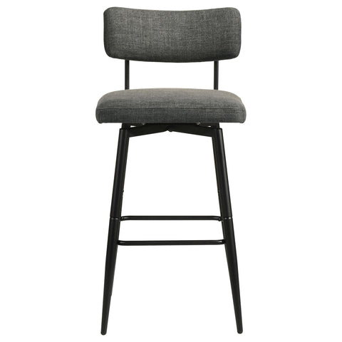 Blanchett Fabric Upholstered Swivel Bar Chair Grey (Set of 2)