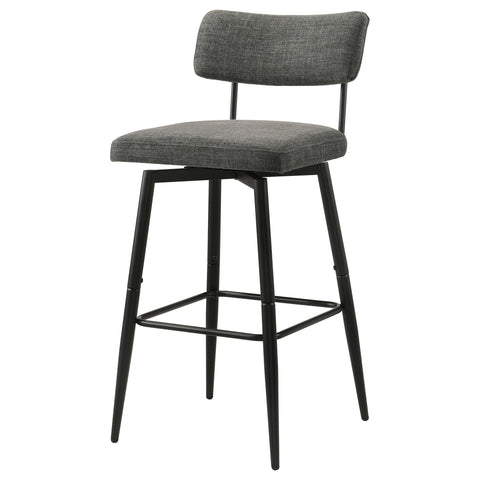 Blanchett Fabric Upholstered Swivel Bar Chair Grey (Set of 2)