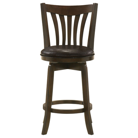 Angeliki Wood Counter Height Swivel Bar Chair Dark CherryDark Cherry